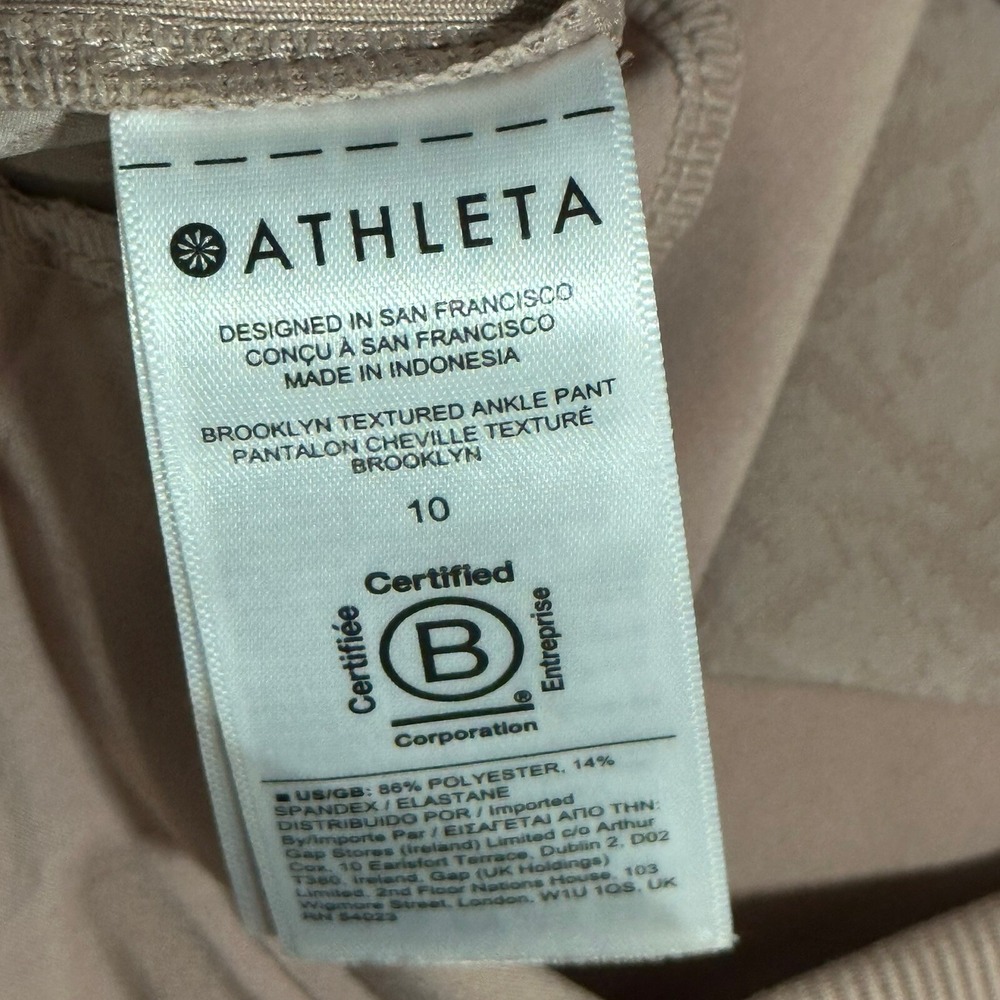 Athleta Brooklyn Mid Rise Ankle Pant 982287-01 Abalone Pink - Women's Size 10 - Picture 5 of 12